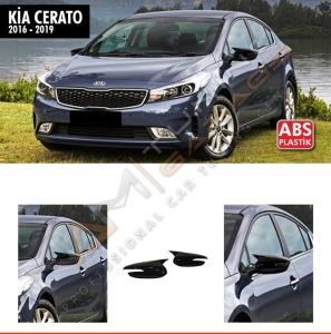 Kia Cerato Batman Yarasa Ayna Kapağı Sinyalli Piano Black / 2016 - 2019