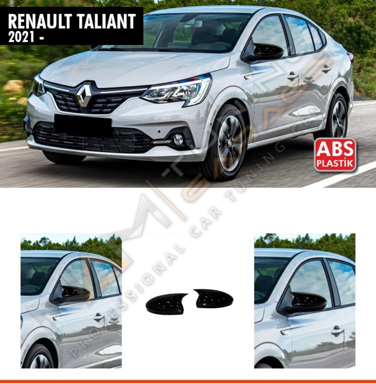 Renault Taliant Batman Yarasa Ayna Kapağı Piano Black / 2021 Sonrası