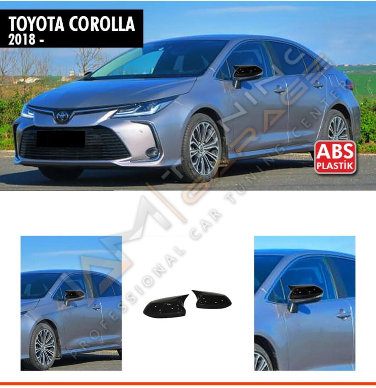 Toyota Corolla E210 Batman Yarasa Ayna Kapağı Piano Black / 2018 sonrası