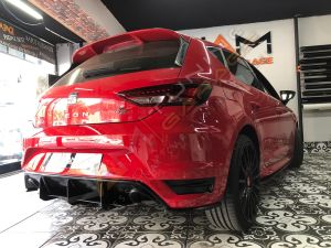 Seat Leon Mk3/Mk3,5 Aero Arka Tampon 3 kanat Splitter Difüzör Flap