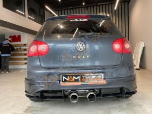 Golf 5 R32 Tampon Uyumlu Difüzör Flap 6 parça Parlak Siyah 2003-2009