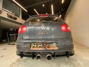 Golf 5 R32 Tampon Uyumlu Difüzör Flap 6 parça Parlak Siyah 2003-2009