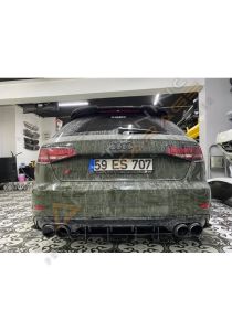 Audi A3 S3 Difüzör Flap 6 Parça Plastik Mat Siyah