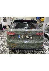 Audi A3 S3 Difüzör Flap 6 Parça Plastik Mat Siyah