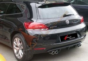 Scirocco Difüzör Sağ Sol Çift Çıkış 2008-2013 Parlak Siyah