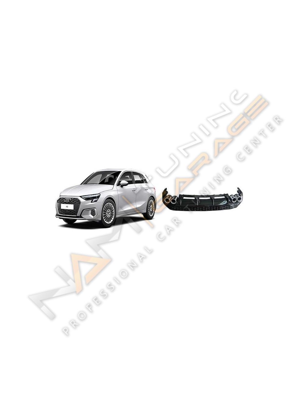 Audi A3 Hatchback S-Line 4 Egzoz Difüzör 2021-Sonrası