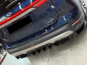 Togg T10X Body Kit Difüzör Ön Lip Spoyler Arka Köşe Flap Parlak Siyah