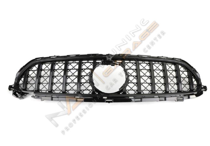 MERCEDES W213 E SERISI IÇIN UYUMLU 2020+ IÇIN UYUMLU GTR PANJUR SIYAH - TELLI VERSIYON (MESH STYLE)