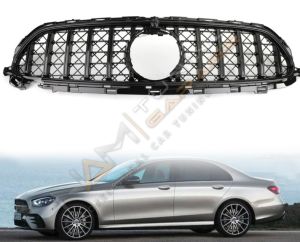 MERCEDES W213 E SERISI IÇIN UYUMLU 2020+ IÇIN UYUMLU GTR PANJUR SIYAH - TELLI VERSIYON (MESH STYLE)