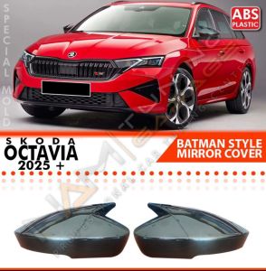 Skoda Octavia Batman Yarasa Ayna Kapağı Piano Black / 2025 ve üzeri