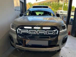 Ford Ranger Ledli Panjur T8 Wildtrak Ön Panjur Mat Siyah