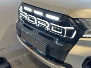 Ford Ranger Ledli Panjur T8 Wildtrak Ön Panjur Mat Siyah