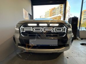 Ford Ranger Ledli Panjur T8 Wildtrak Ön Panjur Mat Siyah