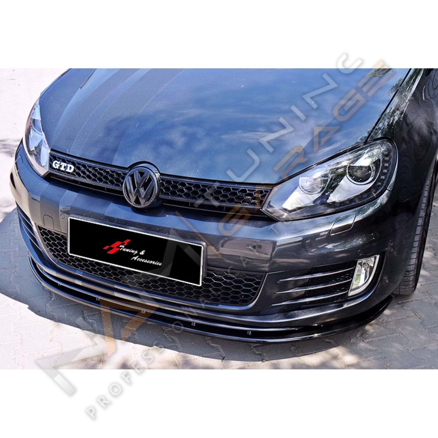 Golf Mk6 GTI Tampon Ön Lipi (Plastik) Parlak Siyah 2008-2012