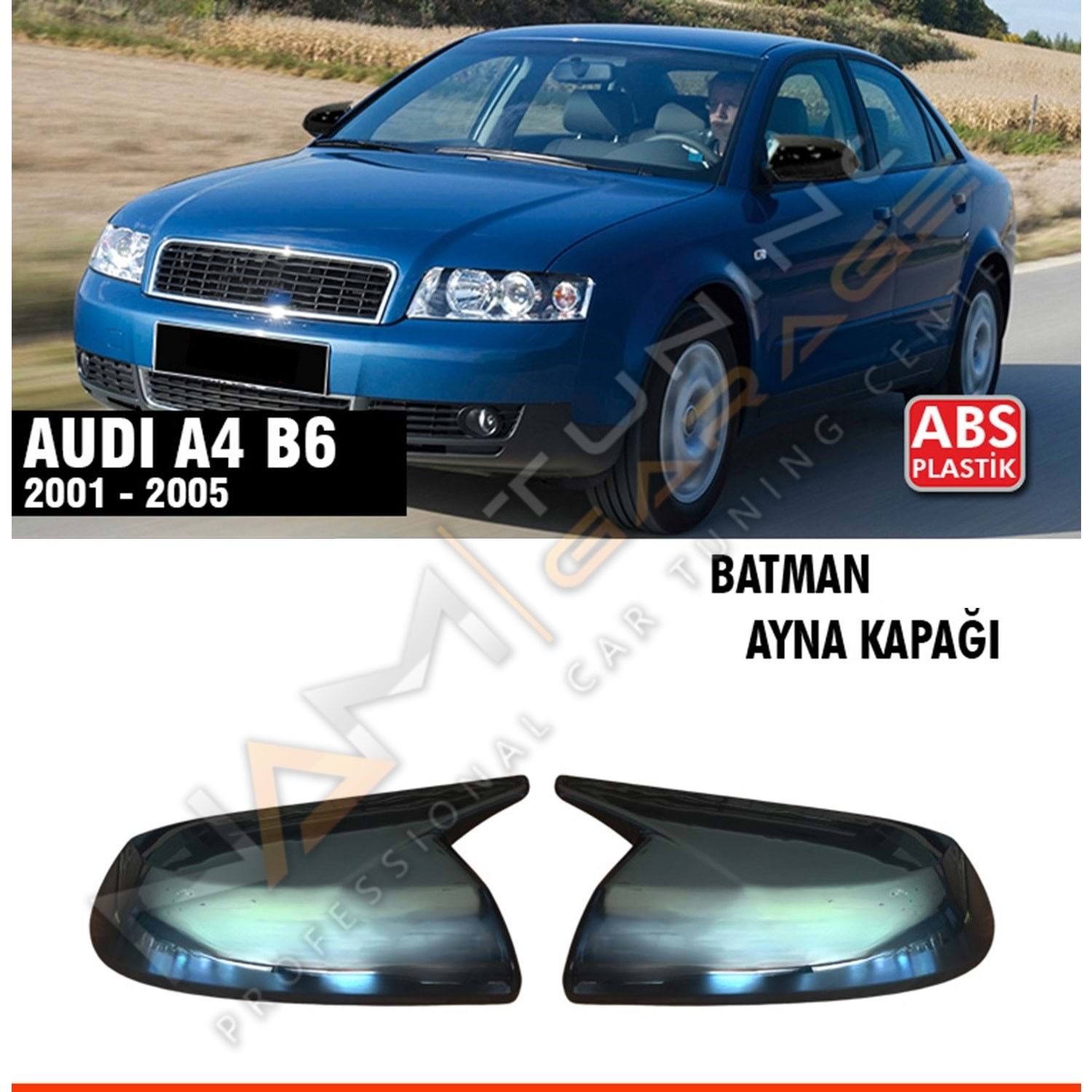 Audi A4 B6 Batman Yarasa Ayna Kapağı Piano Black / 2004 - 2005