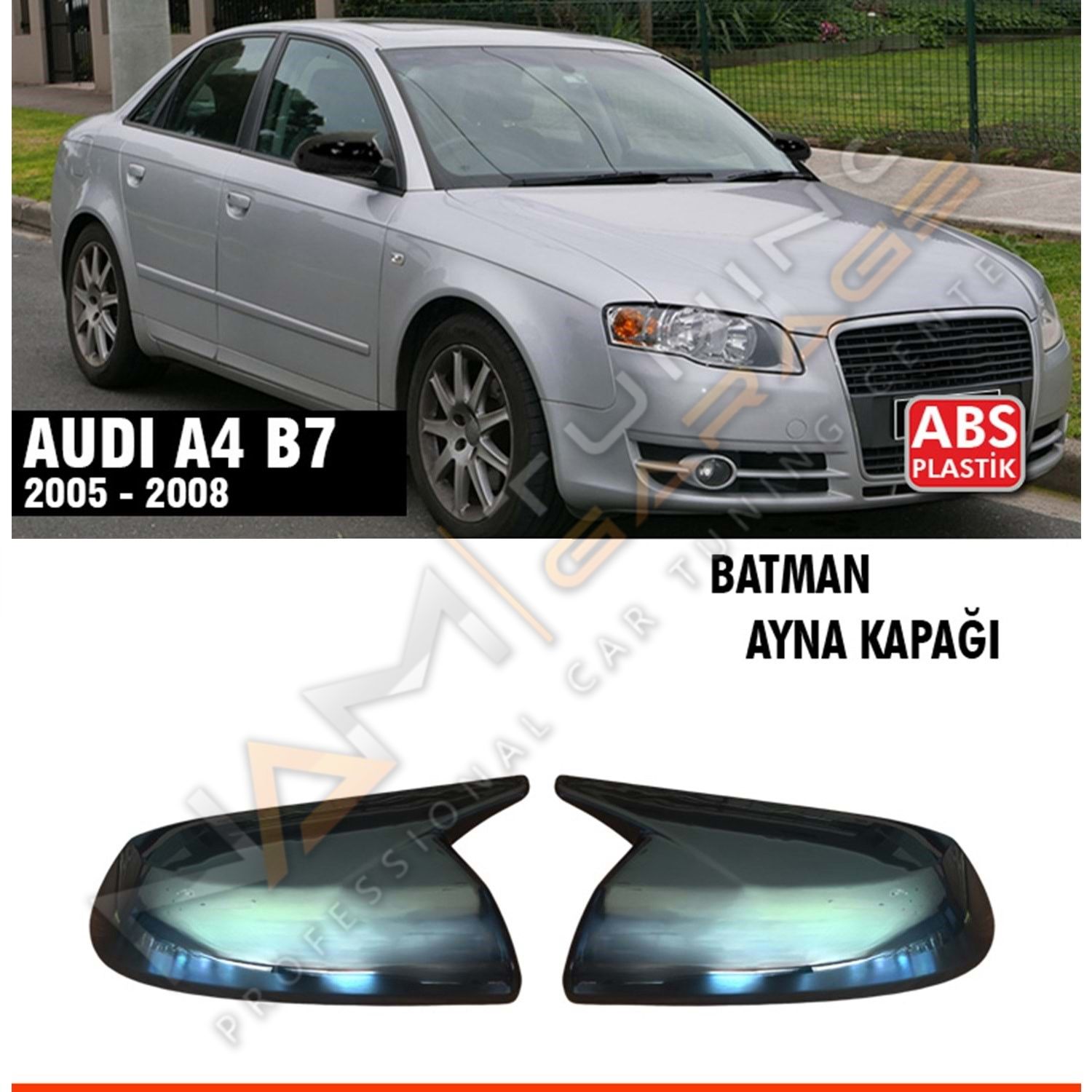Audi A4 B7 Batman Yarasa Ayna Kapağı Piano Black / 2005 - 2008