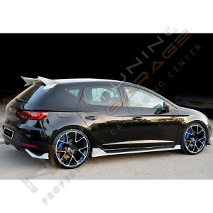 Seat Leon Mk3 L Dizayn Yan Ek Marşpiyel 2012-2020 Parlak Siyah
