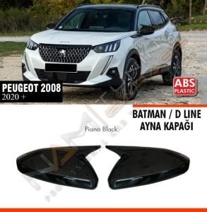 Peugeot 2008 Batman Yarasa Ayna Kapağı Piano Black / 2019 Sonrası
