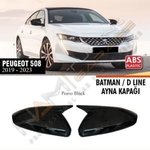 Peugept 508 Batman Yarasa Ayna Kapağı Piano Black / 2019-2023