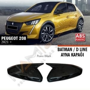 Peugeot 208 Batman Yarasa Ayna Piano Black / 2021 Sonrası
