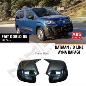 Fiat Doblo Batman Yarasa Ayna Kapağı Piano Black / 2024 Sonrası