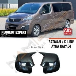 Peugeot Expert Batman Yarasa Ayna Kapağı Piano Black /2017 Sonrası