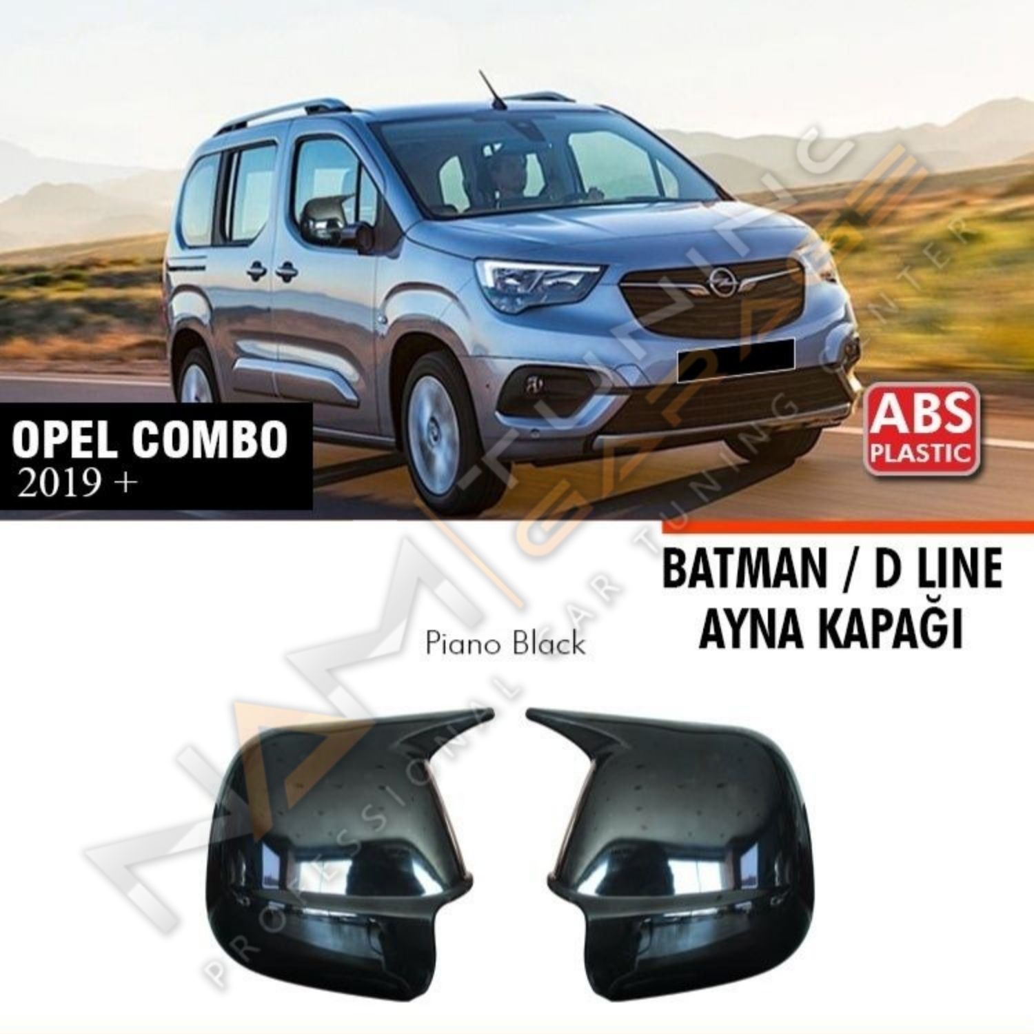 Opel Combo Batman Yarasa Ayna Kapağı Piano Black / 2019 Sonrası