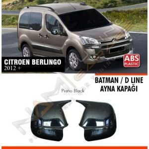 Citroen Berlingo Batman Yarasa Ayna Kapağı Piano Black / 2012-2019