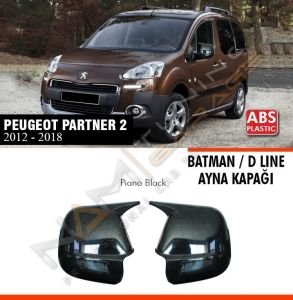 Peugeot Partner Batman Yarasa Ayna Kapağı Piano Black /2012-2018