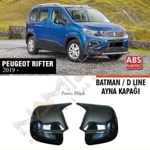 Peugeot Rifter Batman Yarasa Ayna Kapağı Piano Black / 2019 Sonrası