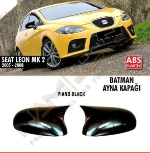 Seat Leon Mk2 Batman Mirror Cover Piano Black / 2005-2008