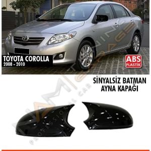 Toyota Corolla E140 Batman Yarasa Ayna Kapağı Sinyalsiz Piano Black / 2008- 2010