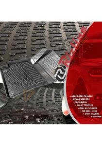 Rizline Toyota Yaris 2013-2020 Havuzlu 3D Paspas Takımı Seti Tam Uyumlu A++ Profesyonel Oto Paspas