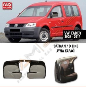 Vw Caddy Mk2 Batman Yarasa Ayna Kapağı Piano Black / 2005 - 2014