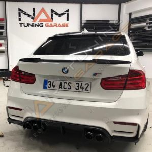 BMW F30 Cam Üstü Spoyler 2012-2018 arası Spoiler Parlak Siyah