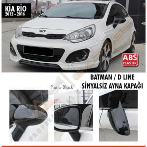 Kia Rio Batman Yarasa Ayna Kapağı Piano Black 2012 - 2016 Sinyalsiz