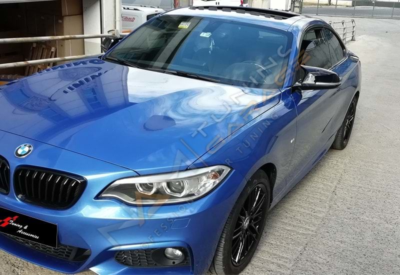 BMW F22 Batman Yarasa Ayna Kapağı Piano Black / 2013-2017 Tırnaksız