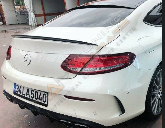 MERCEDES W205 C COUPE 2015-2018 IÇIN UYUMLU SPOILER PIANO BLACK