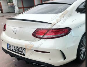 MERCEDES W205 C COUPE 2015-2018 IÇIN UYUMLU SPOILER PIANO BLACK