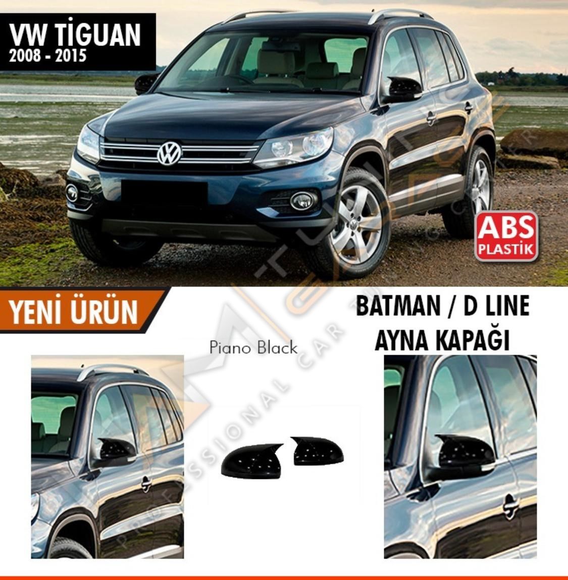 Vw Tiguan Batman Yarasa Ayna Kapağı Piano Black / 2008-2015