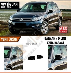 Vw Tiguan Batman Yarasa Ayna Kapağı Piano Black / 2008-2015