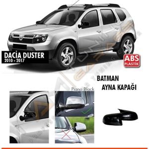 Dacia Duster 1 Batman Yarasa Ayna Kapağı Piano Black / 2010-2014