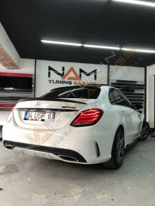 MERCEDES W205 2015-2021 C SERISI IÇIN UYUMLU CAM ÜSTÜ SPOILER - PIANO BLACK