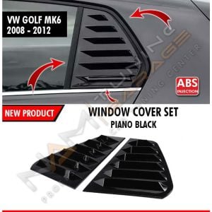 Golf 6 Kelebek Cam Vizörü (Plastik) Piano Black 2008-2012