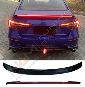 HONDA CIVIC FE1 2022 IÇIN UYUMLU LED SPOILER (PARLAK SIYAH)