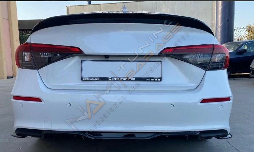 HONDA CIVIC FE1 2022 IÇIN UYUMLU AERO SPOILER - PIANO BLACK (PARLAK SIYAH)