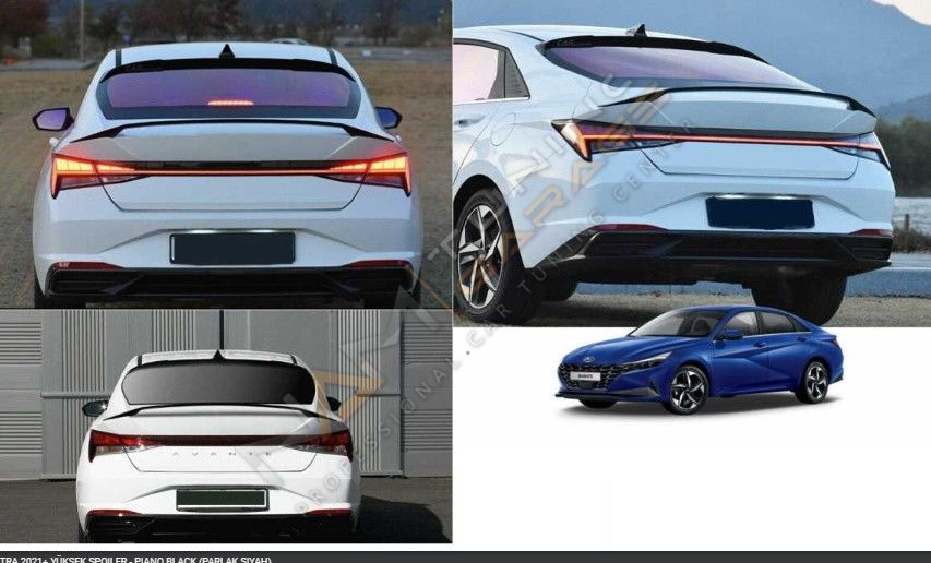 HYUNDAİ ELANTRA 2021+ YÜKSEK SPOILER - PIANO BLACK (PARLAK SIYAH)