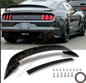 MUSTANG IÇIN UYUMLU 2015-2020 GT SPOILER PIANO BLACK (4 PARÇA)