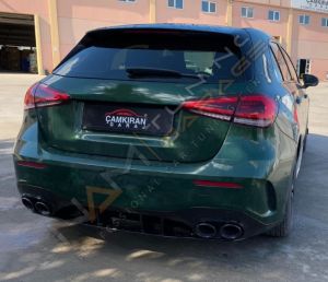 MERCEDES W177 HB 2019+ DIFÜZÖR & EGZOZ SETI - SIYAH EGZOZ ILE