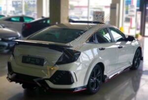 HONDA CIVIC FC5 2016-2020 IÇIN UYUMLU ARKA CAMURLUK KABARTMA (DODIK) DIZAYN A (TYPER)